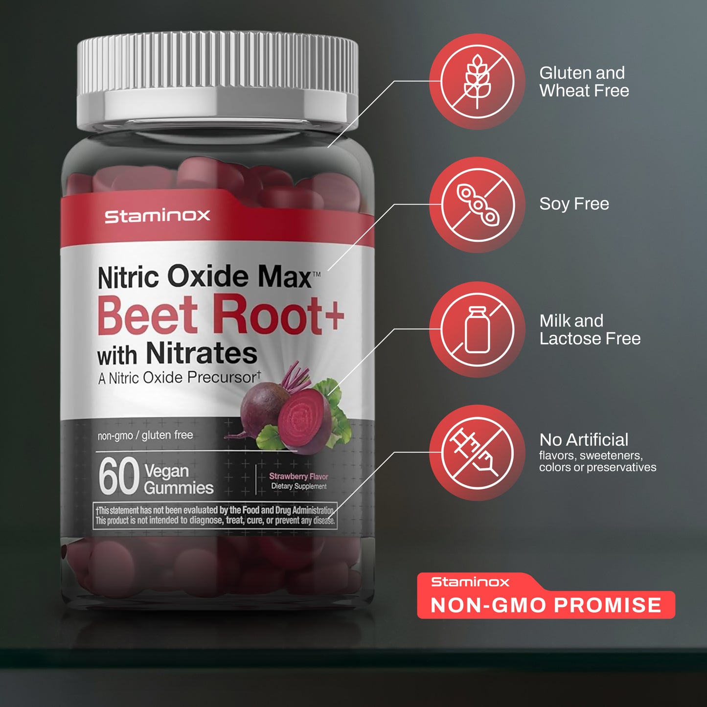 Staminox Nitric Oxide Max™ Beet Root+